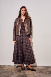 Campera Cuero Vegano Chocolate