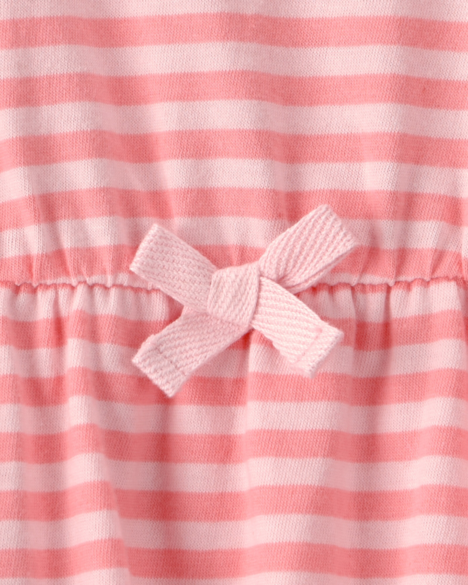 Vestido de algodón, sin mangas, rosado, diseño a rayas Sin color