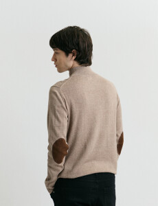 470996 SWEATER MEDIO CIERRE HARRINGTON LABEL Tostado