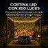 Lluvia De 200 Luces Blancas Led Cortina 3x2 Metros 10 Modos Variante Calida