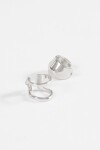 Set earcuff irregulares plateado