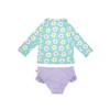 SETBIKINIREM Traje De Baño Bikini + Remera Con Filtro Upf50+ Zoochini - Margaritas 2t