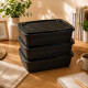 Set x6 Caja organizadora 5 lts NEGRO