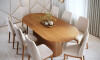 Mesa de Comedor 1.6 Oval - Línea Manhattan Marrón