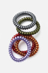 Set de 5 gomitas elastico shinny multicolor