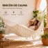 Hamaca Paraguaya Silla Colgante Reforzada Jardín Bolso + Acc Variante Color Blanco