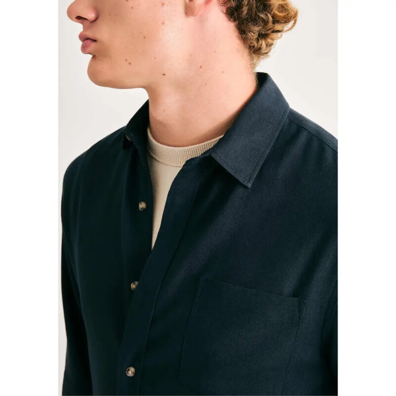 CAMISA MASC AZUL ESCURO