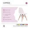 Silla De Comedor Eames Pack 4 Unidades Varios Colores Lumax Blanco