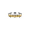 Anillo Labrado - Plata y Oro- Sin Piedra-AN5966 sinpiedra