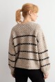 Sweater rayas beige melange