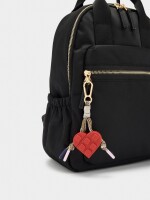 Mochila De Nylon Con Colgante De Corazón negro
