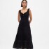 SL LACE INSERT TRIM MAXI DRESS TRUE BLACK