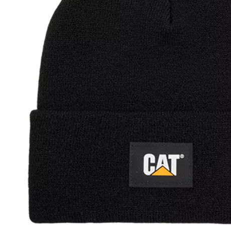 Gorro Caterpillar Label Cuff Beanie - Black Black