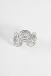 Pulsera cuff espiral plateado