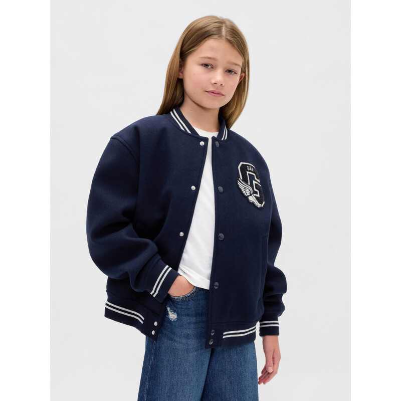 VARSITY BOMBER JACKET TAPESTRY NAVY