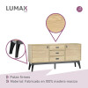 Aparador Living Lumax 2 Puertas 3 Cajones Madera Maciza Aparador Living Lumax 2 Puertas 3 Cajones Madera Maciza