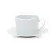 Taza de te con Plato 220ml x6 Porcelana Blanca | Selecta Taza de te con Plato 220ml x6 Porcelana Blanca | Selecta