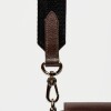 Bandolera The Circle en cuero liso Marron