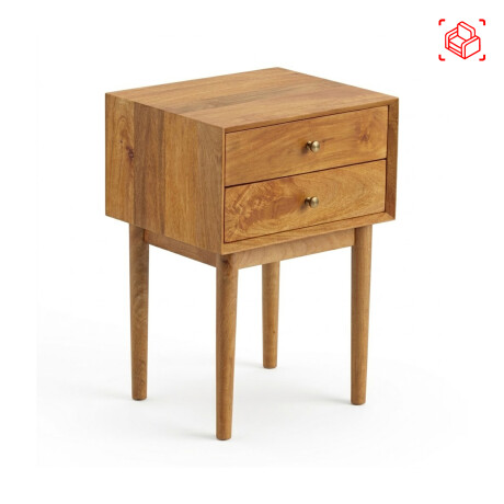 MESA DE LUZ MADERA-DE-MANGO MARRON PARKER