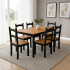 JUEGO DE COMEDOR MADERA 6 SILLAS JC2025 NEGRO JUEGO DE COMEDOR MADERA 6 SILLAS JC2025 NEGRO