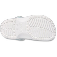 Classic Clog Iridescent Glitter Blanco