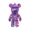Pour Palz Oso Crochet Llavero Fucsia
