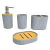 Elegante Kit De Accesorios Para Baño Gris