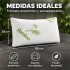 Almohada Viscoelástica con Funda de Bambú y Bolso de Transporte Blanco 1