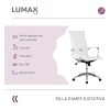 Silla Ejecutiva Lumax Tady Ergonómica Con Tapizado En Ecocuero Y Base De Acero Beige