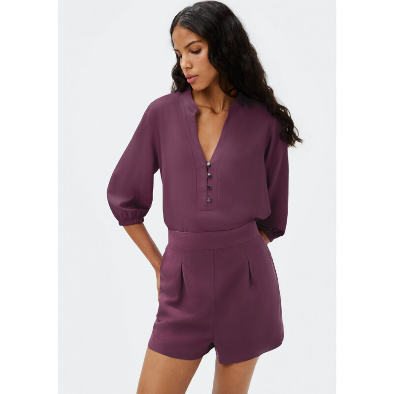 BLUSA FEM ROXO ESCURO