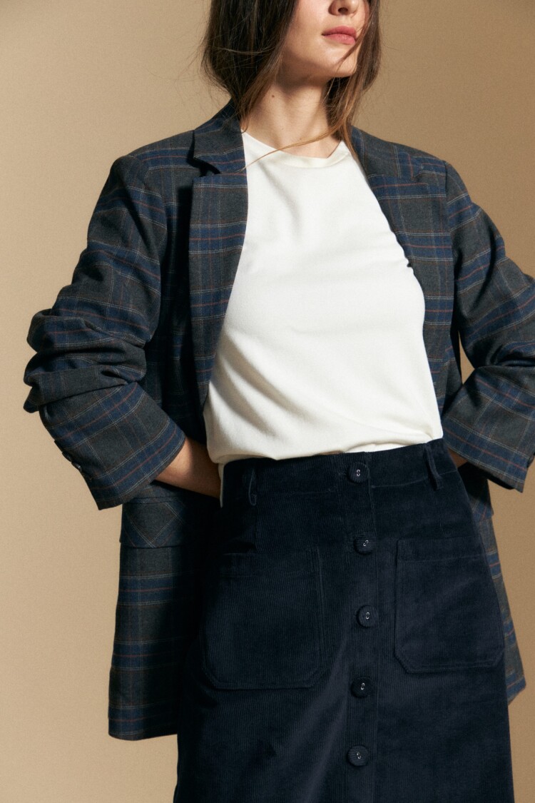 FALDA ALIX Azul Marino