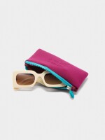 Gafas De Sol Rectangulares beige