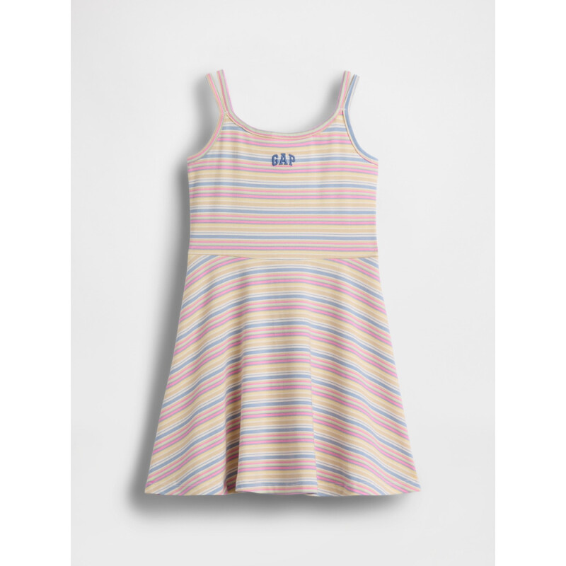 FRCH LOGO TANK DRESS MULTI STRIPE