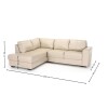 Sillón Lux - 3 Cuerpos Arena - Chaise Derecho