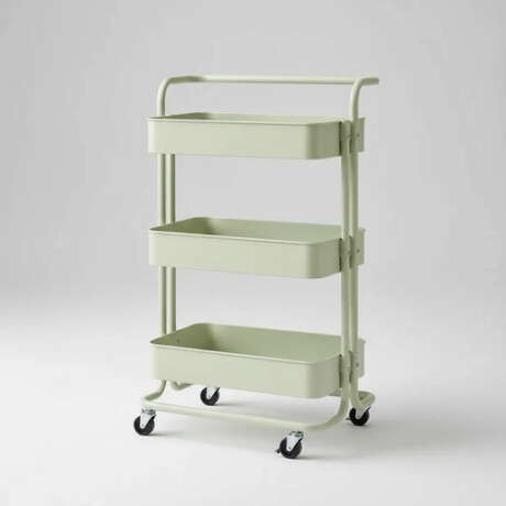 Carrito Organizador Metálico Multiuso Verde - 3 niveles Carrito Organizador Metálico Multiuso Verde - 3 niveles