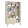 Ropero 3 puertas 2 cajones Infantil - Theo Gris