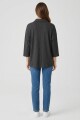 Camisa relaxed fit media cartera NEGRO