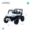 Auto a Batería Lumax 4x4 12V control remoto, USB y Música Blanco