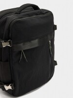 Mochila De Cabina Nylon Extensible Repelente Al Agua negro