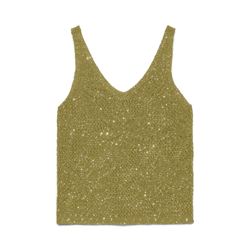 VMLEILANI FLOWER SL V-NECK TOP Willow
