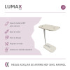 Mesa auxiliar Lumax de arrime MDF símil mármol para living Mesa auxiliar Lumax de arrime MDF símil mármol para living