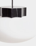Lámpara de techo Idela de cristal ahumado y mármol negro Ø26 cm Lámpara de techo Idela de cristal ahumado y mármol negro Ø26 cm