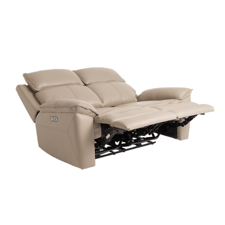 RECLINER ELÉCTRICO 2 CUERPOS CUERO-Y-SIMIL-CUERO MARRON JOSHUA TAUPE