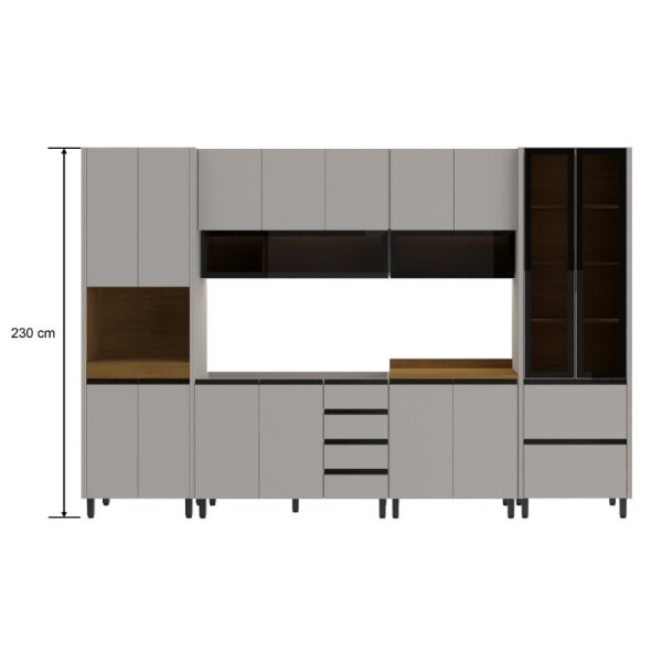 COCINA MODULADA 3.4 MT CON LUZ - ALMA COCINA MODULADA 3.4 MT CON LUZ - ALMA