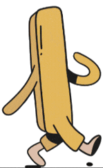 Caricatura Banana caminando