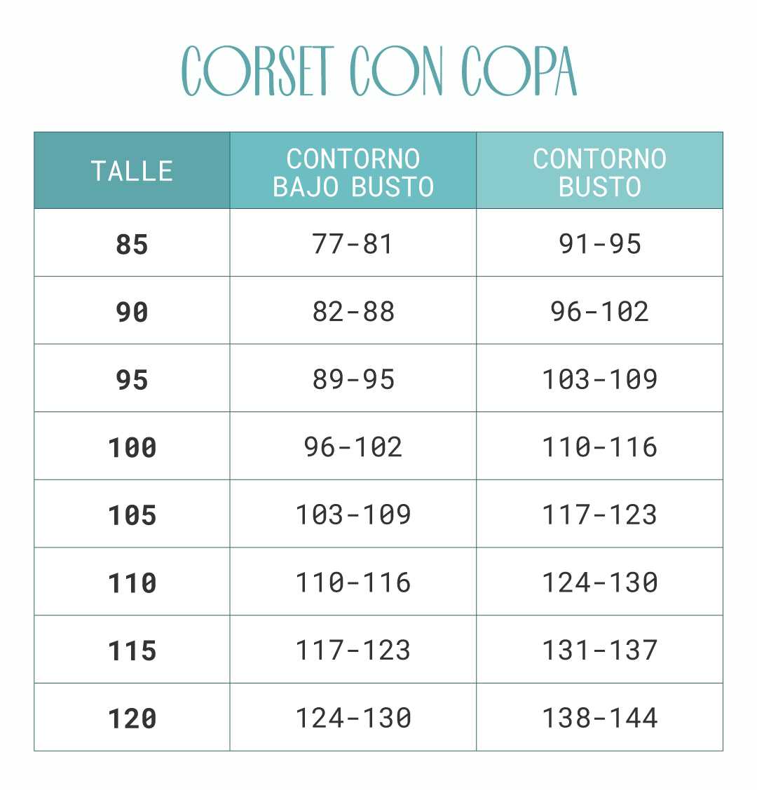 Corsets con copa