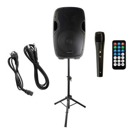 Parlante caja activa Lexsen Sonic 15A 150W RMS + accesorios Negro
