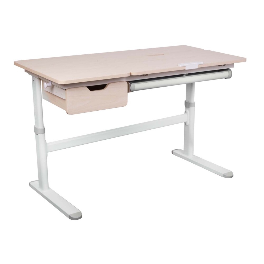 ESCRITORIO REGULABLE KIDS MDF-Y-METAL BLANCO GALILEO 1,2M