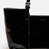 Bolso The Icon en cuero charol arrugado Negro