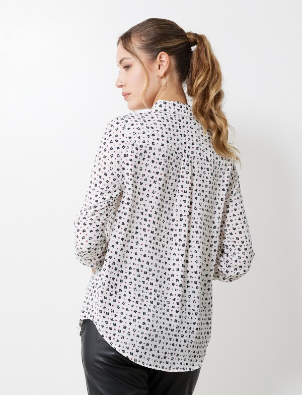 Camisa Crepe Printed BLANCO/MULTI